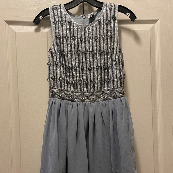 Topshop Blue Embellished Bodice Cocktail Dress - Picture 3 of 5